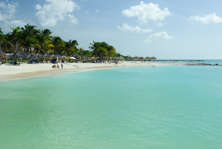 The two-mile curving crescent of Palm Beach